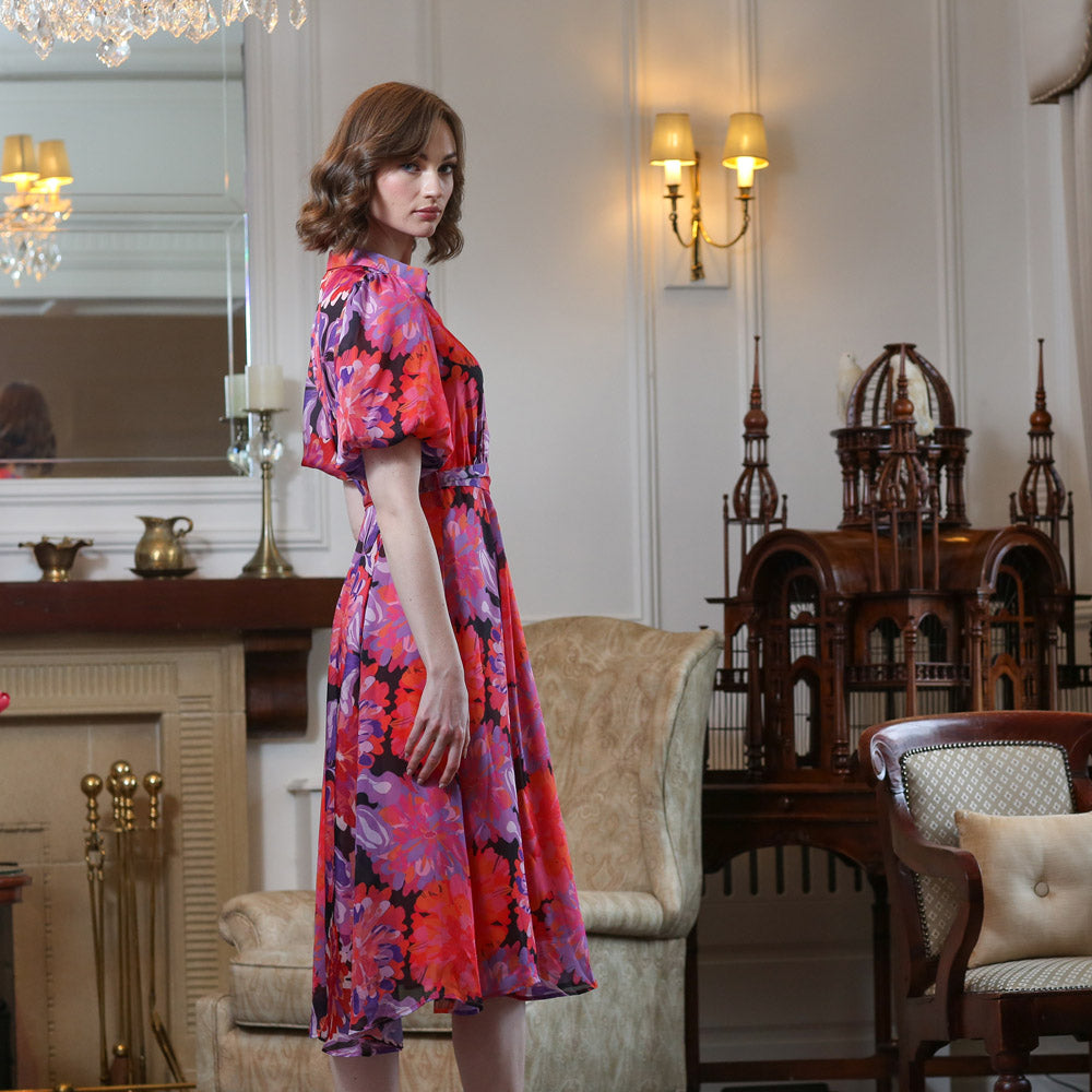 Ladies Ida Multi Midi Dress-Side View