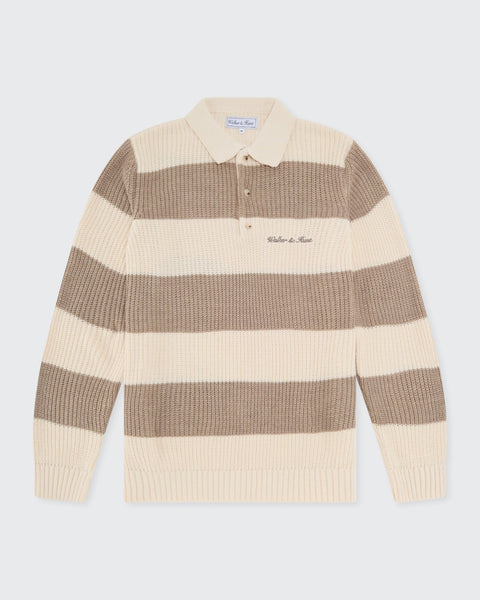 Striped Ecru & Cream Knit-Front view