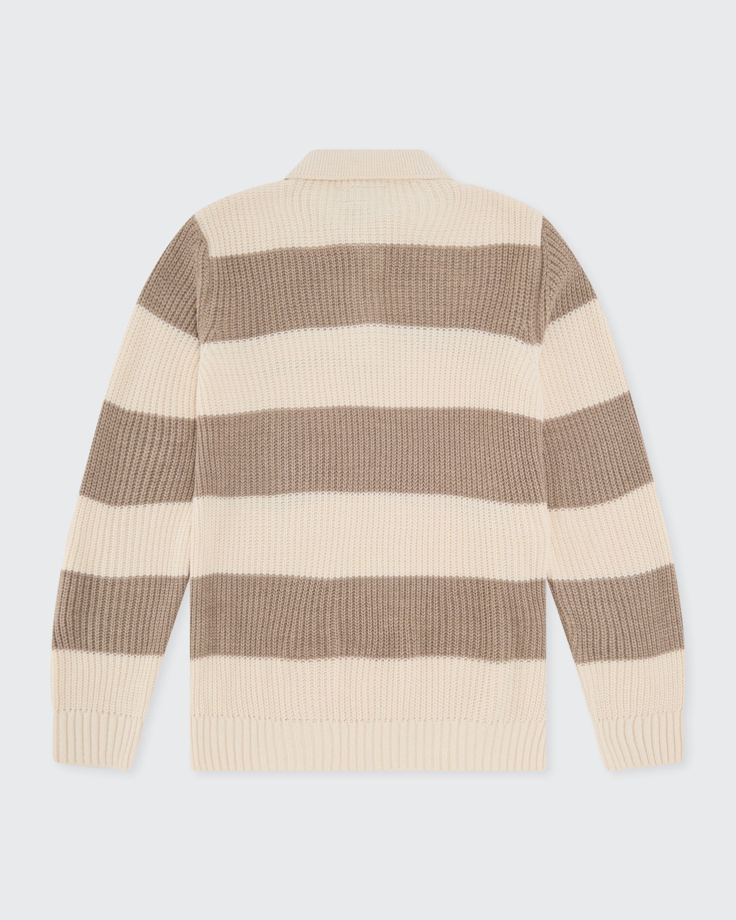 Striped Ecru & Cream Knit-Back view