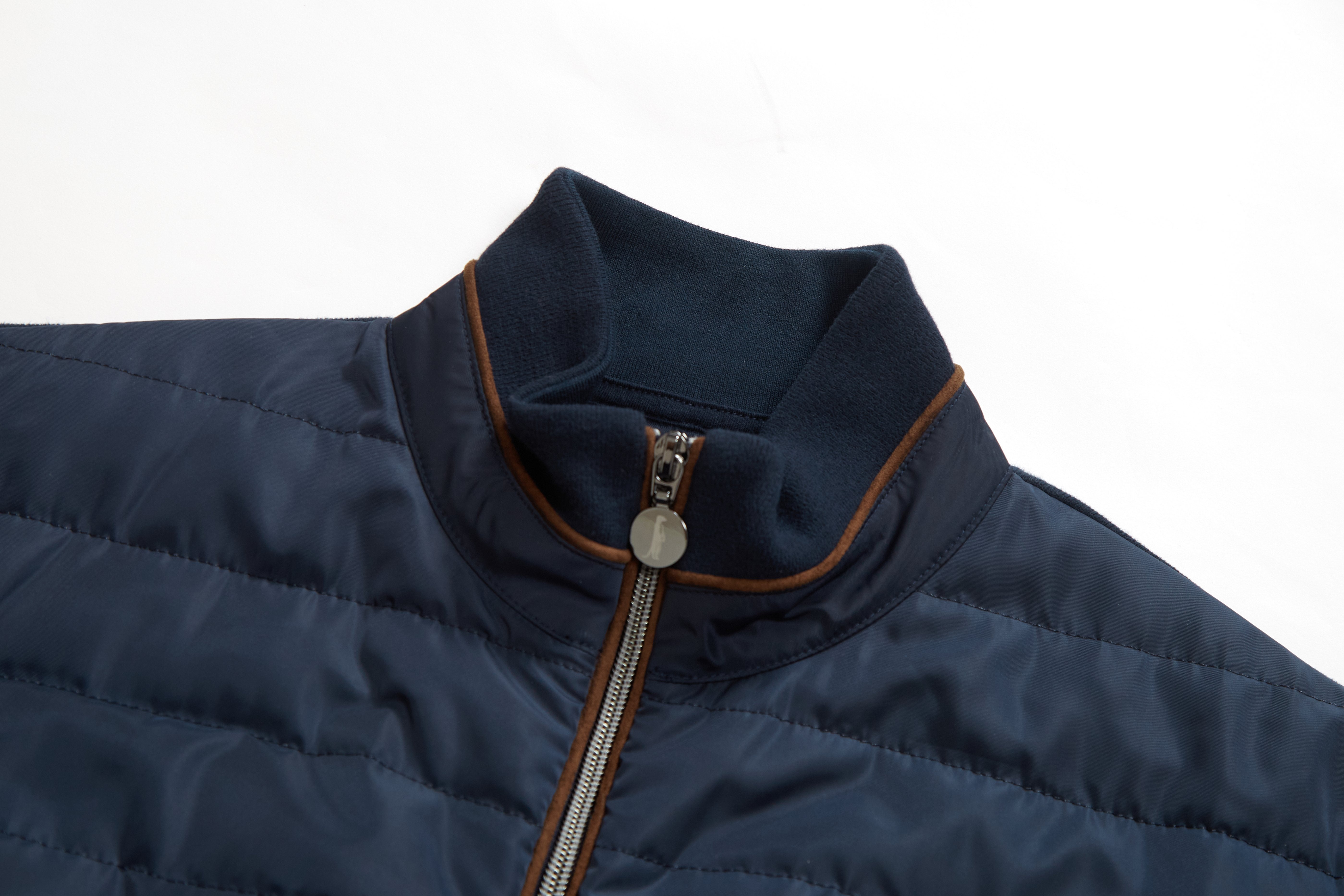 Sammy Full Zip Navy Jacket-Collar view