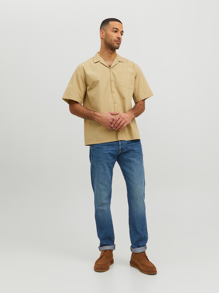 Men's Twill Cain Resort Shirt-Model Full Front View