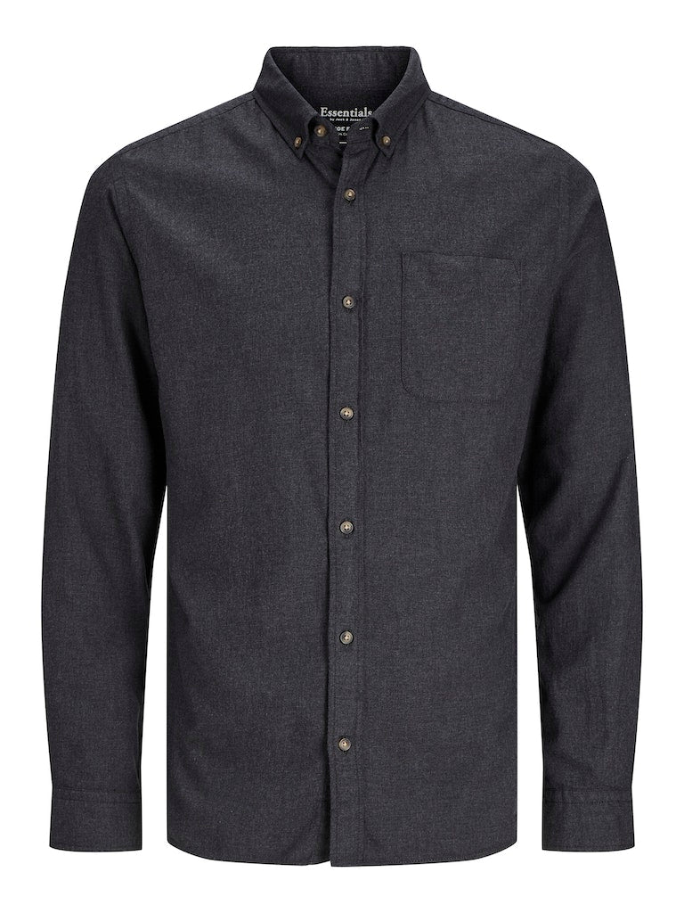 Classic Dark Grey Melange Shirt-Front view