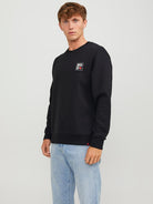 R.D.D Dean Sweat Crew Neck Long Sleeve - Black BLACK front view
