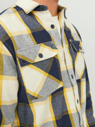 R.D.D Brady Check Overshirt Long Sleeve-Ceylon Yellow Ceylon Yellow side view