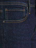 Hip pocket detail on Jake 392 dark wash jeans