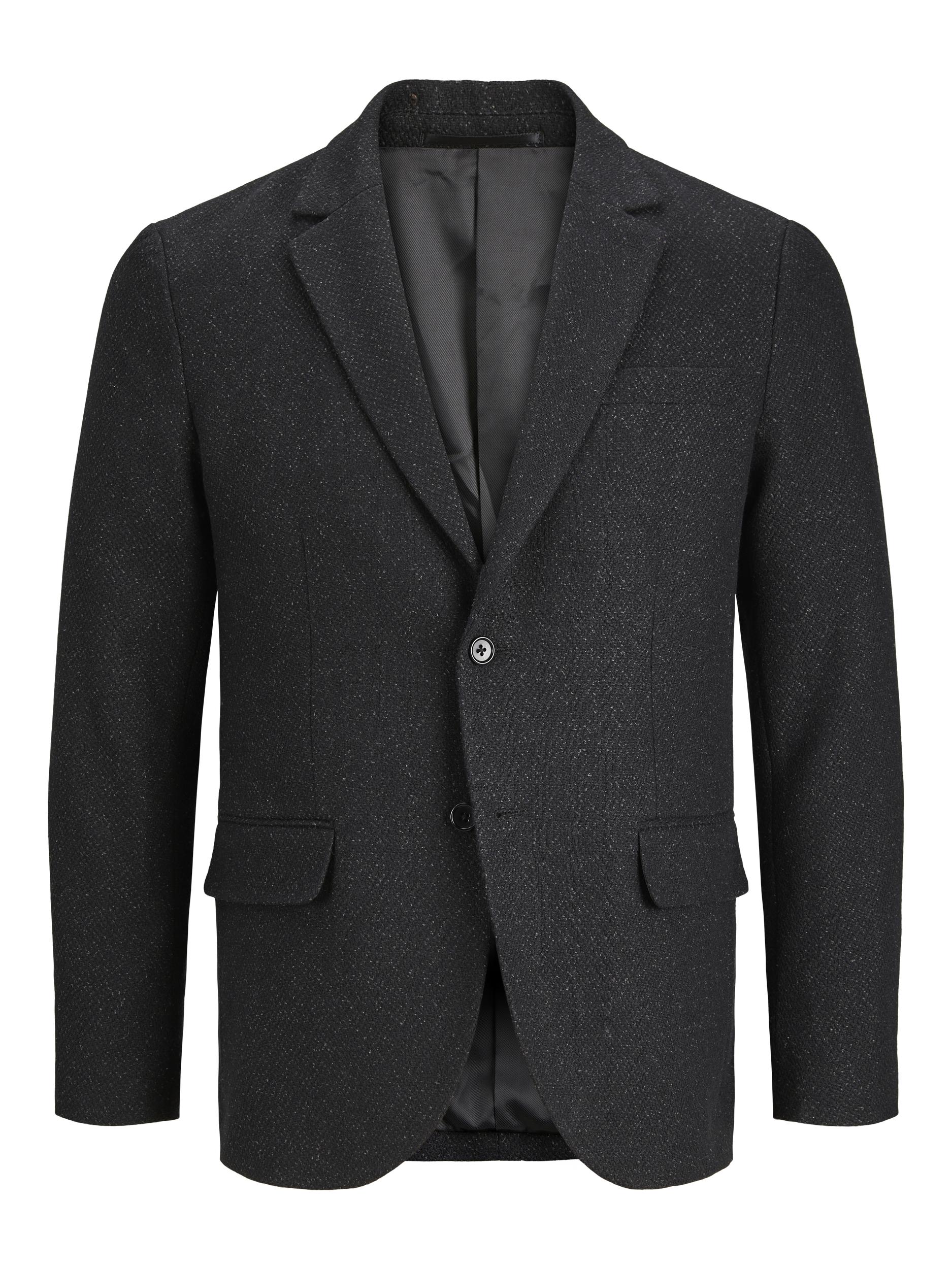 Tweed slim fit black beauty blazer-Ghost image view