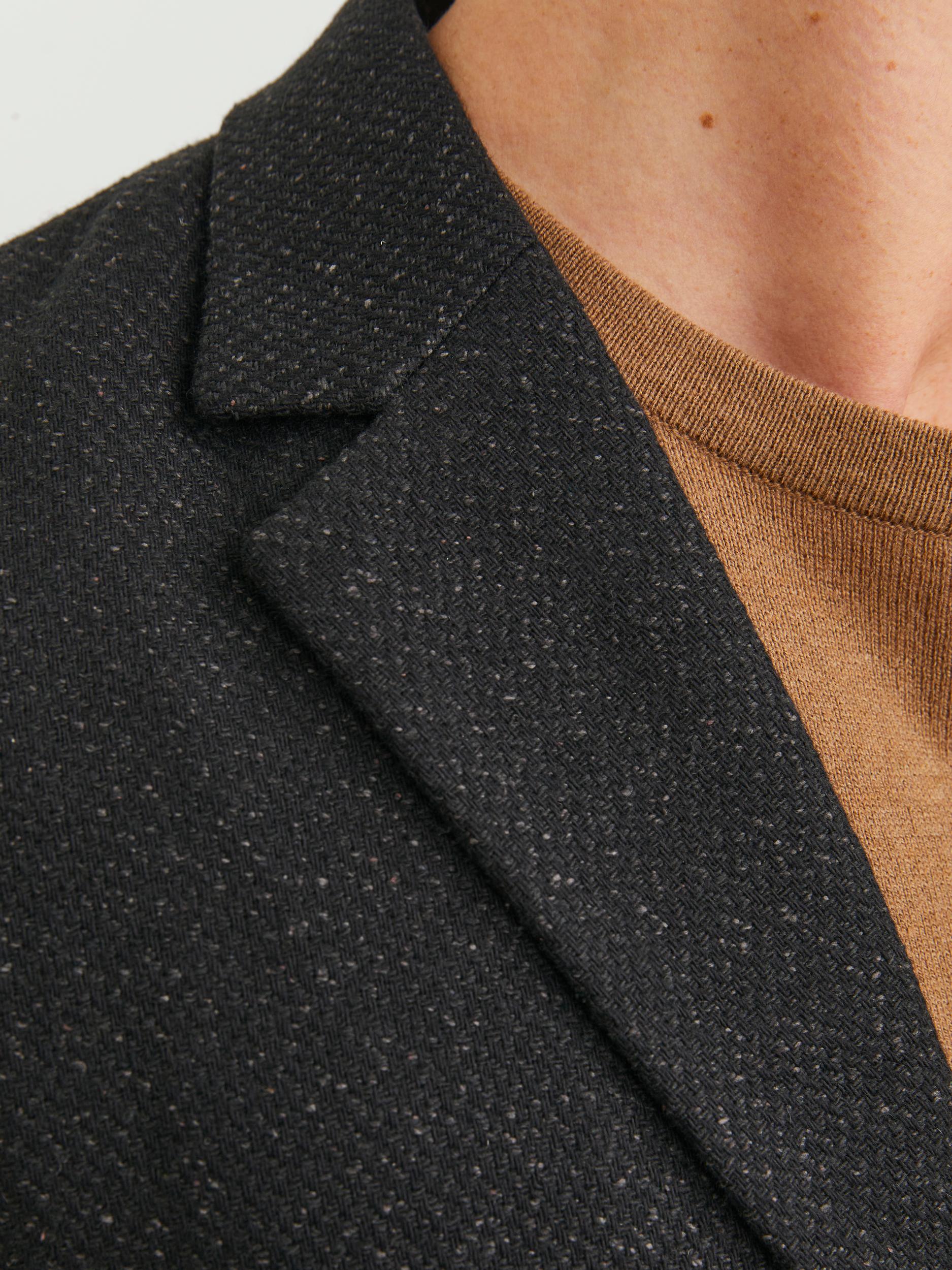 JACK JONES PREMIUM Tweed Blazer Slim Fit-Black Beauty Black Beauty side view