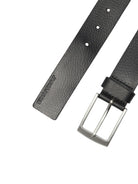 JACK & JONES Stockholm Leather Black Belt Black model front view