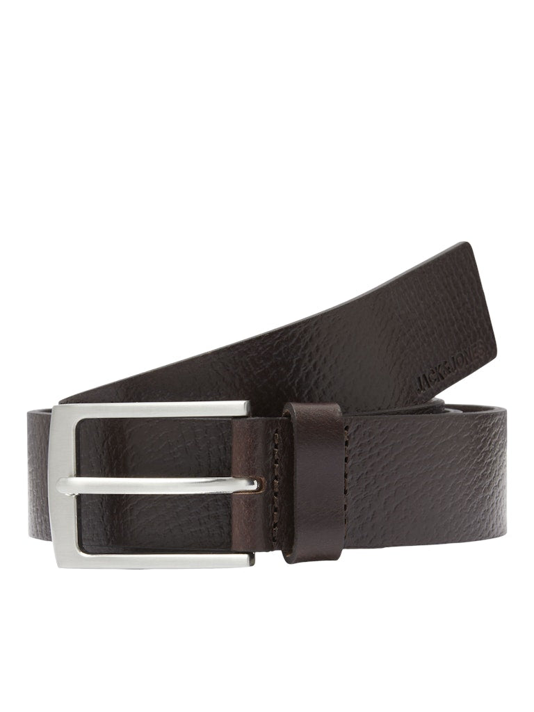 JACK & JONES Stockholm Leather Black Coffee Belt Black Coffee front view