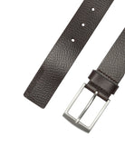 JACK & JONES Stockholm Leather Black Coffee Belt Black Coffee model front view