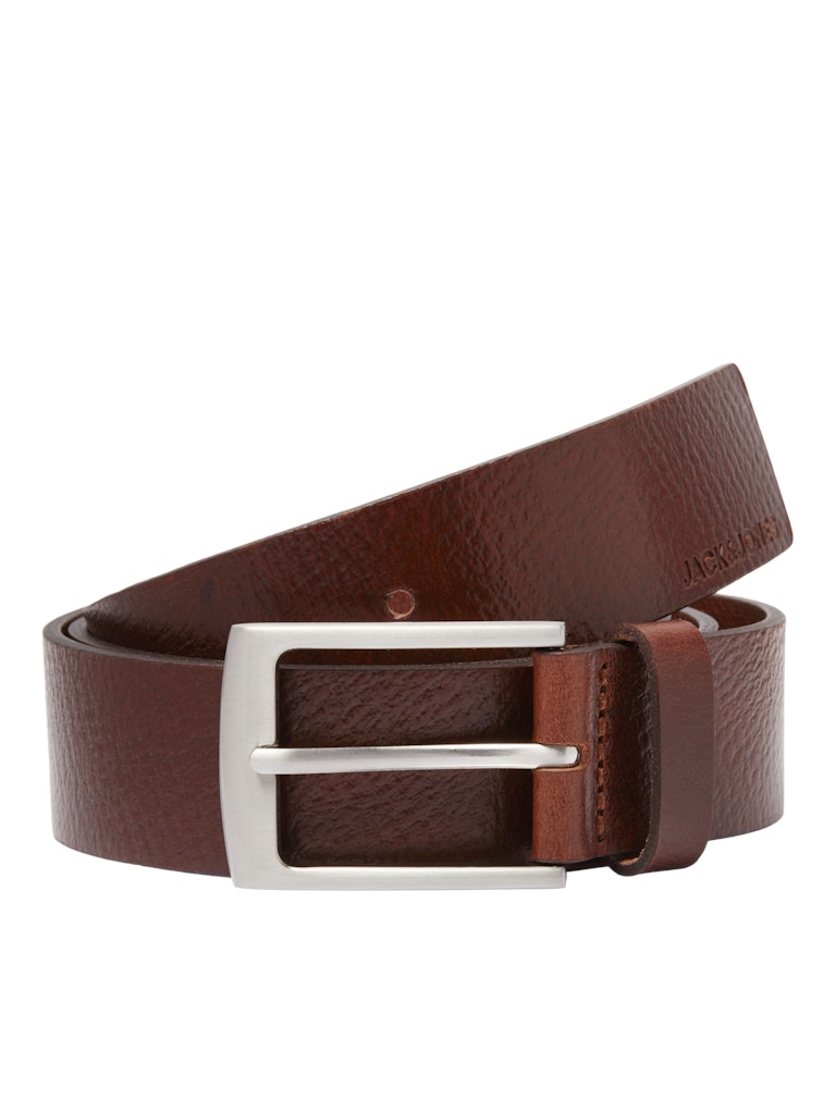 JACK & JONES Stockholm Leather Brown Stone Coffee Belt Brown Stone front view