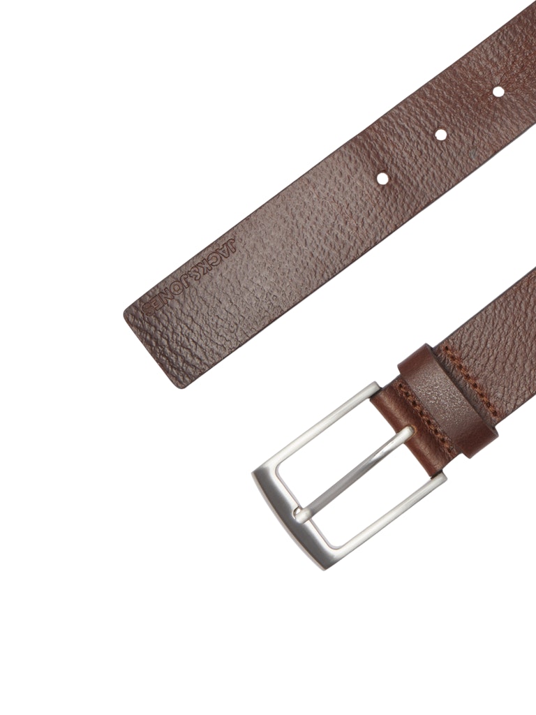 Stockholm Leather Brown Stone Coffee Belt-Both ends view