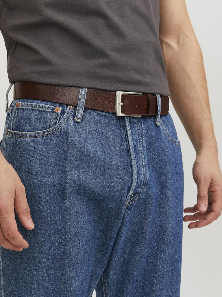 JACK & JONES Stockholm Leather Brown Stone Coffee Belt Brown Stone detail view