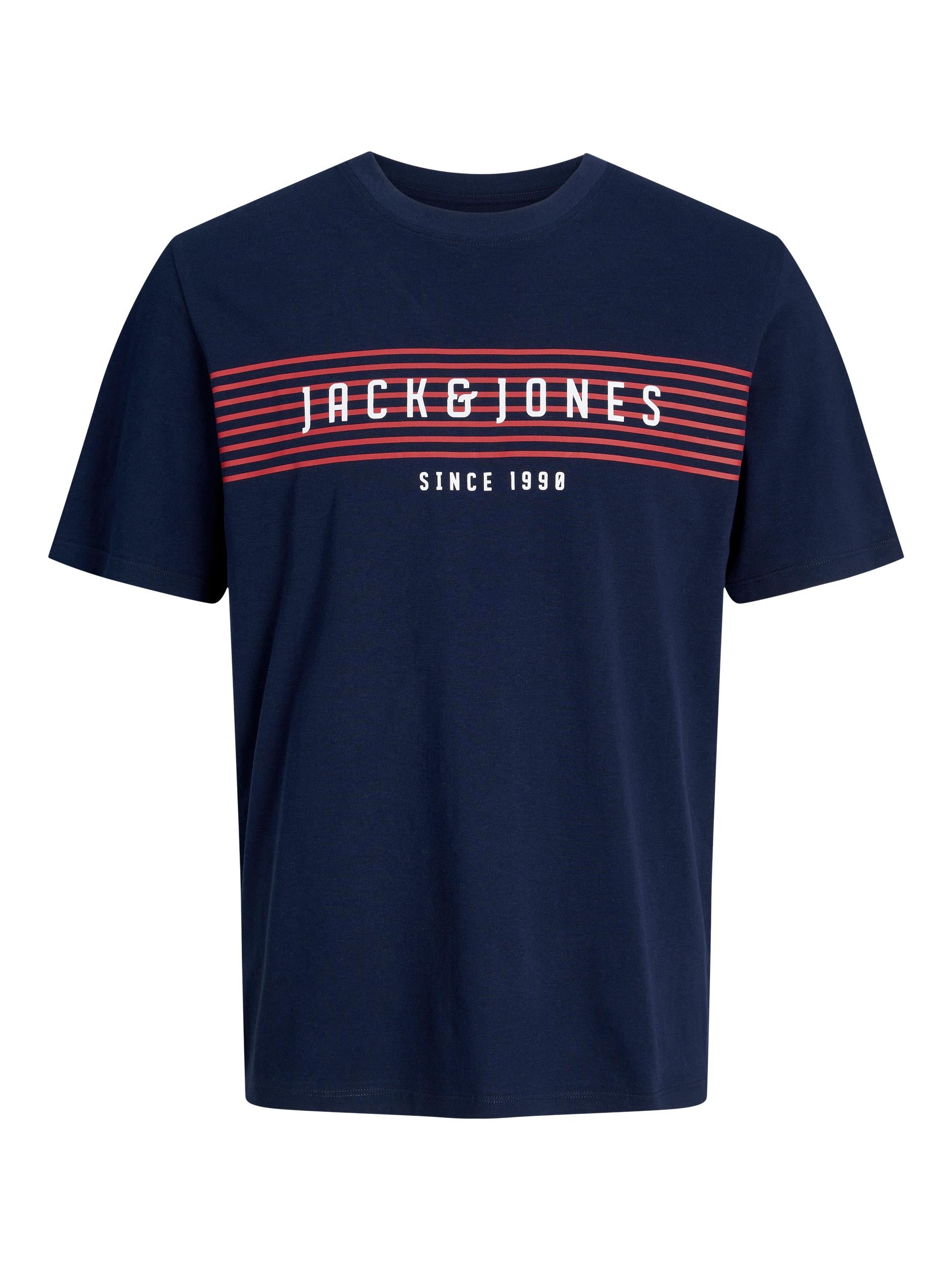 Men's Planet Tee Short Sleeve Crew Neck-Navy Blazer-Front View