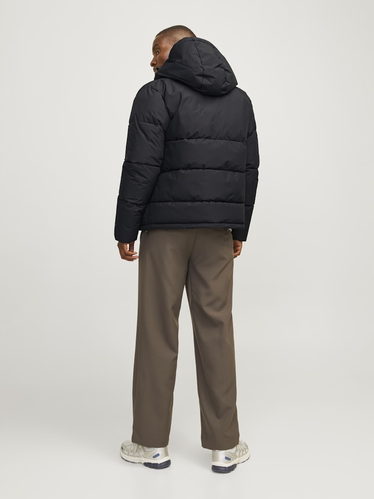 World Puffer Jacket-Black-Back hood view