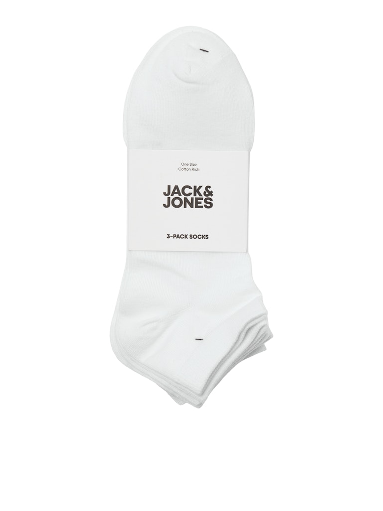 JACK & JONES Louis Dongo Socks 3 Pack - White White detail view