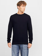 JACK&JONES Otto Crew Neck Sky Captain Jumper SKY CAPTAIN front view