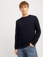 JACK&JONES Otto Crew Neck Sky Captain Jumper SKY CAPTAIN back view