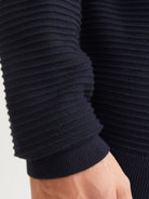 JACK&JONES Otto Crew Neck Sky Captain Jumper SKY CAPTAIN flat front view