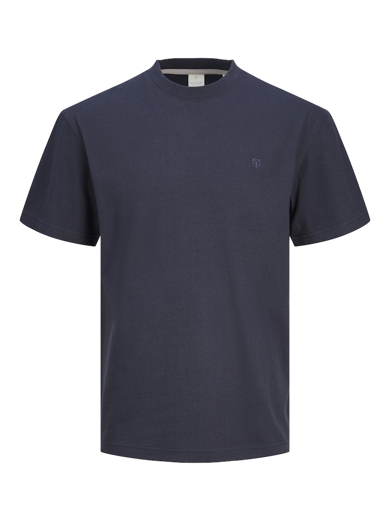 JACK JONES PREMIUM Clogan Night Sky Crew Neck Tee Night Sky front view