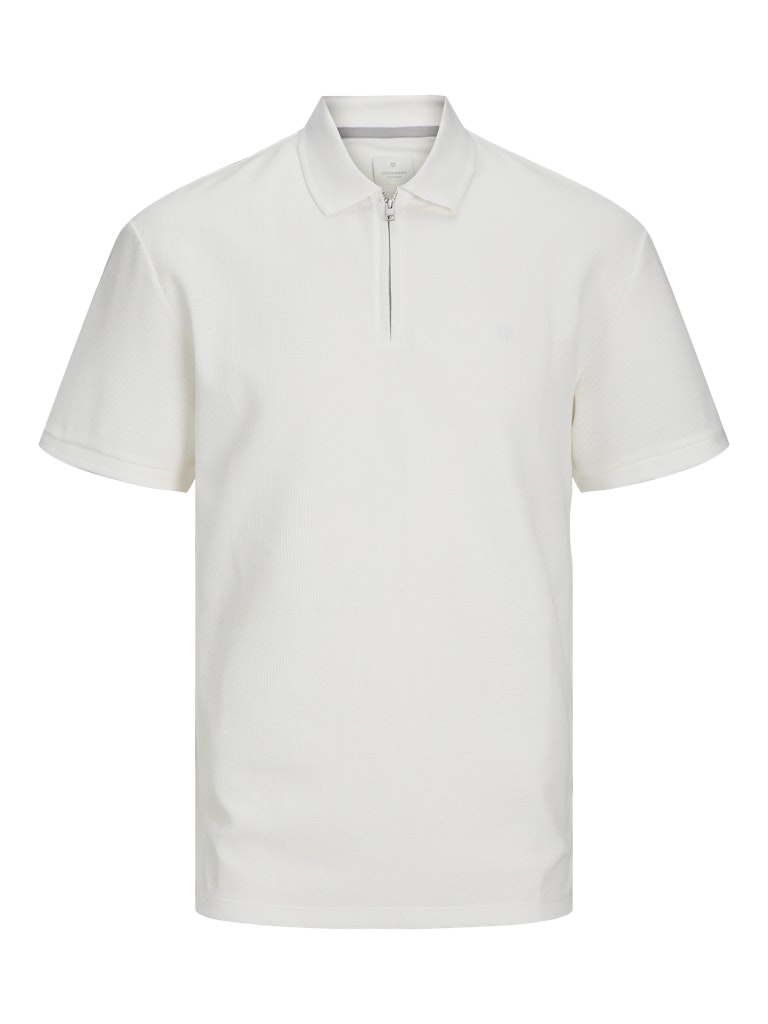 Boy's Johnny Half Zip Short Sleeve Polo-Cloud Dancer