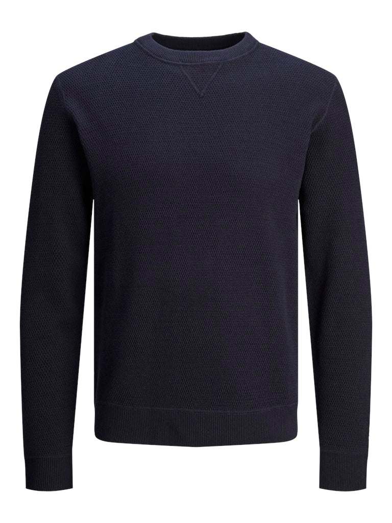 Men's Christer Knit Crew Neck-Night Sky-Front View