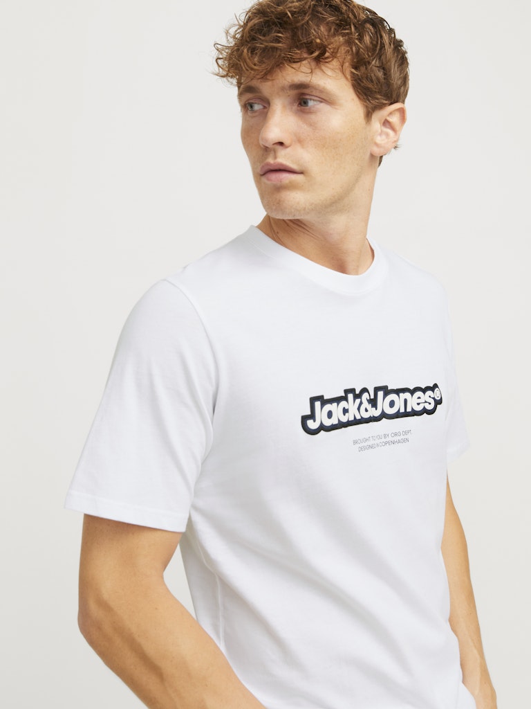 Vesterbro Newton Branding White Tee-Side view