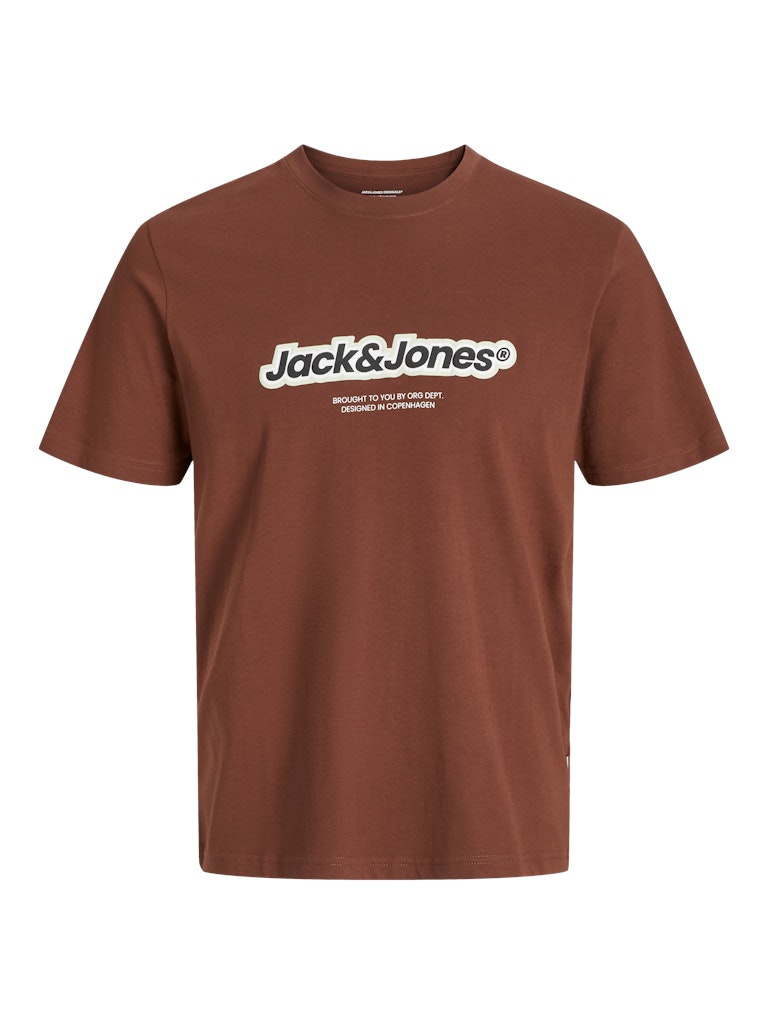 Vesterbro Newton Branding Brandy Brown Tee-Front view