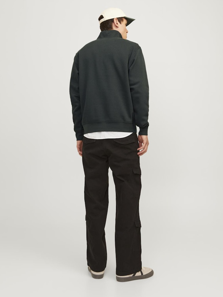 Men's Vesterbro Sweat Quarter Zip-Forest River-Model Back View