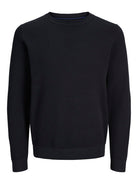 JACK JONES PREMIUM Noah Knit Crew Neck-Black Beauty Black Beauty front view