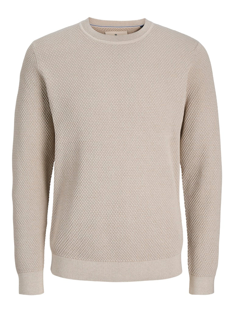 Men's Noah Knit Crew Neck-Feather Gray-Front View