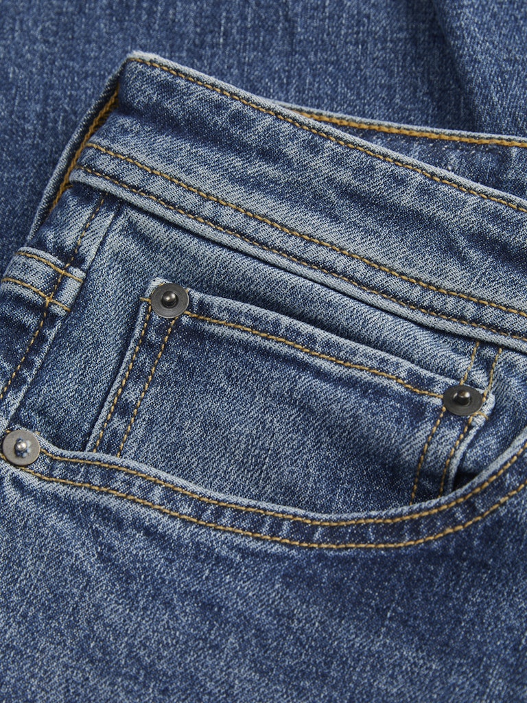 Jake 477 Bootcut Light Blue Denim Jeans-Close up view