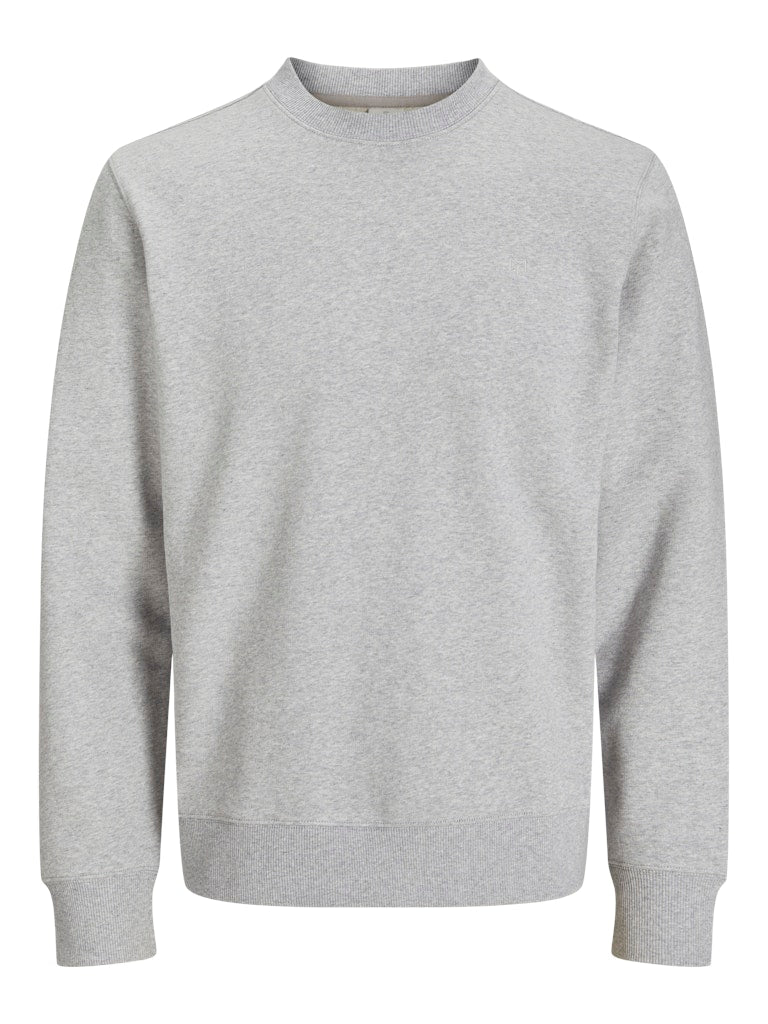 Logan Light Grey Melange Sweat Crew Neck