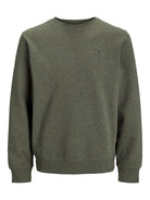 JACK JONES PREMIUM Clogan Sweat Crew Neck-Tea Leaf Tea Leaf front view