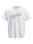 JACK JONES CORE Fusion Big Branding Tee-Bright White Bright White side view