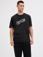 JACK JONES CORE Fusion Big Branding Black Tee Black front view