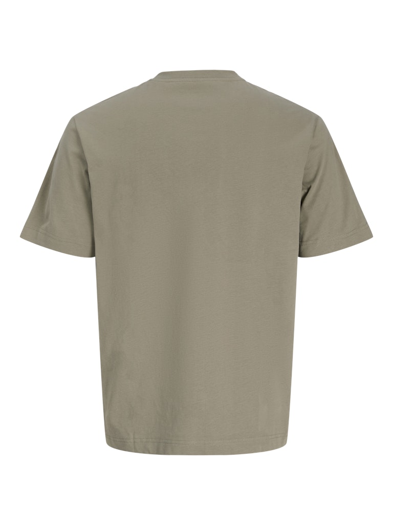 Plain beige t-shirt on a white background
