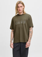 JACK JONES CORE Fusion Big Branding Tee Short Sleeve Crew Neck-Grape Leaf Grape Leaf front view