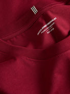 JACK JONES ORIGINALS Frederiksberg Tee Short Sleeve Crew Neck-Tibetan Red Tibetan Red model front view