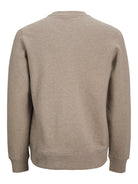 JACK JONES PREMIUM Logan Sweat Crew Neck-Brindle BRINDLE model front view