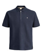 JACK JONES PREMIUM Cameron Zip Polo-Seaborne Seaborne front view