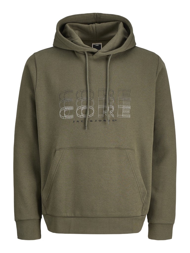 JACK JONES CORE Fusion Branding Sweat Hood-Grape Leaf Grape Leaf front view