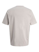 JACK JONES CORE Grid Branding Tee Short Sleeve Crew Neck-Paloma Paloma model front view