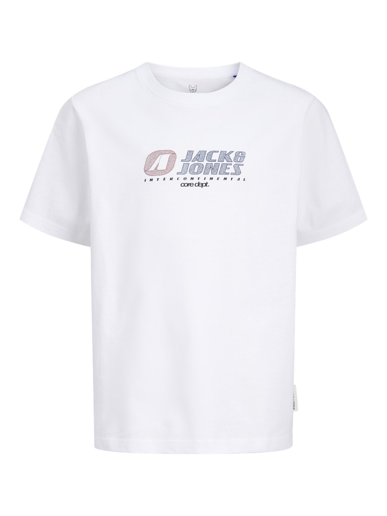 Jack Jones Youths Tier Junior Tee-Bright White Bright White detail view