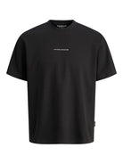 JACK JONES CORE Point Back Print T-shirt-Black BLACK front view