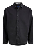JACK JONES ORIGINALS Norrebro Denim Shirt-Black Denim Black Denim front view