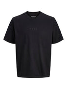JACK JONES CORE Point Badge Core T-shirt-Black Black front view
