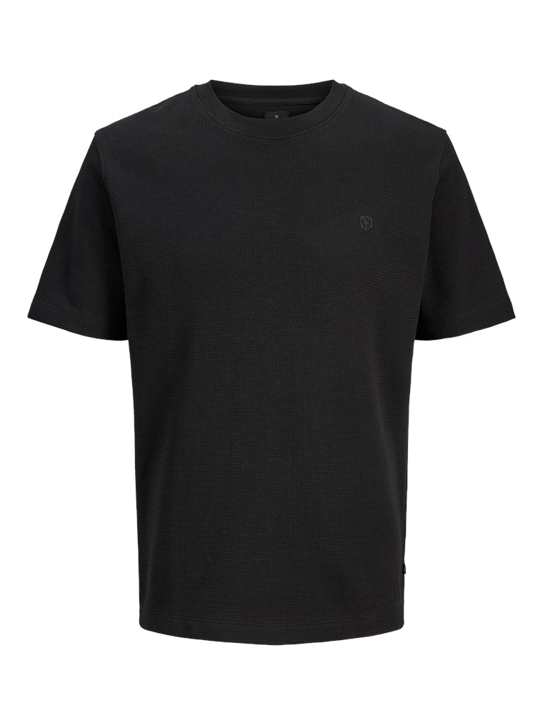 Black t-shirt on a white background