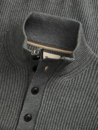 JACK JONES PREMIUM Blurichard Knit High Neck-Medium Grey Melange Medium Grey Melange back view