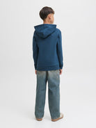 Jack Jones Youths Condor Junior Sweat Hoodie -Titan titan model front view